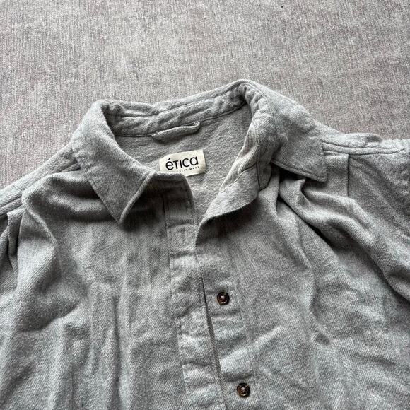 Etica Jackets & Blazers - Etica Grey Cozy Shirt Jacket